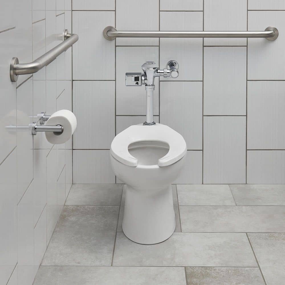White Vitreous China Elongated Commercial Toilet Bowl