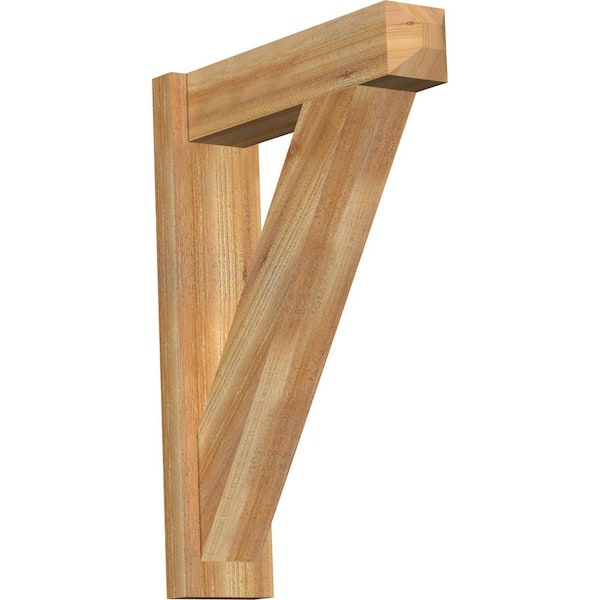 Ekena Millwork 6 in. x 30 in. x 22 in. Western Red Cedar Traditional Craftsman Rough Sawn Outlooker