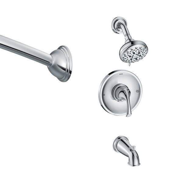 MOEN Idora Single-Handle 5-Spray Tub and Shower Faucet with Curved ...