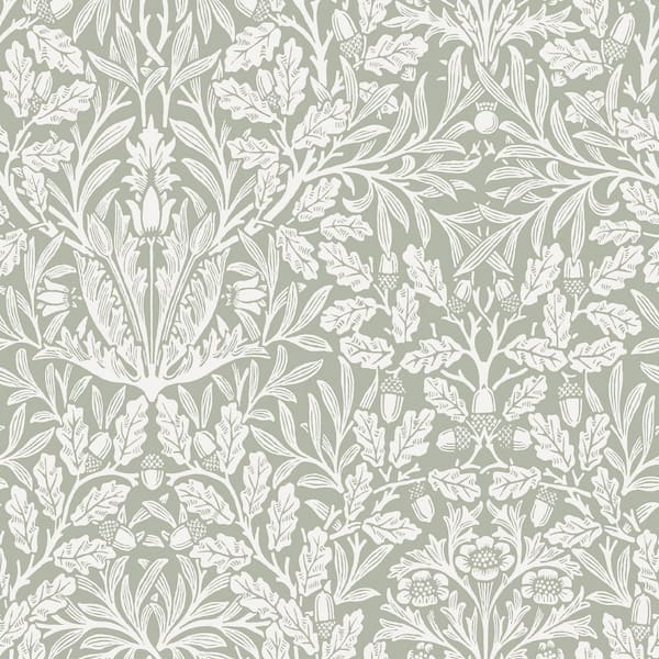 William Morris at Home Acorn Sage Wallpaper