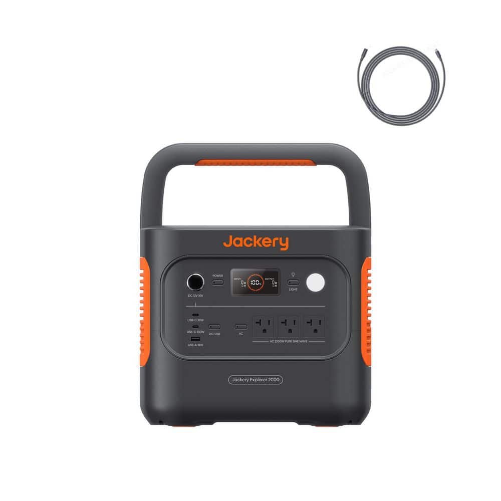 2200W/4400W Peak Push Button Start Battery Generator Explorer 2000 v2 w/1 pcs 10 m Extension Cable for Outdoors/Indoors price history on PriceWatchPro