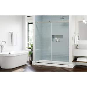 Classic 500 55-3/8 to 59-3/8 in. W x 71 in. H Frameless Sliding Shower Door in Chrome with 5/16 in. Clear Glass