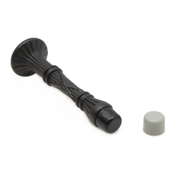 idh by St. Simons 4 in. Solid Brass Ribbon and Reed Arrow Base Door Stop in Oil-Rubbed Bronze
