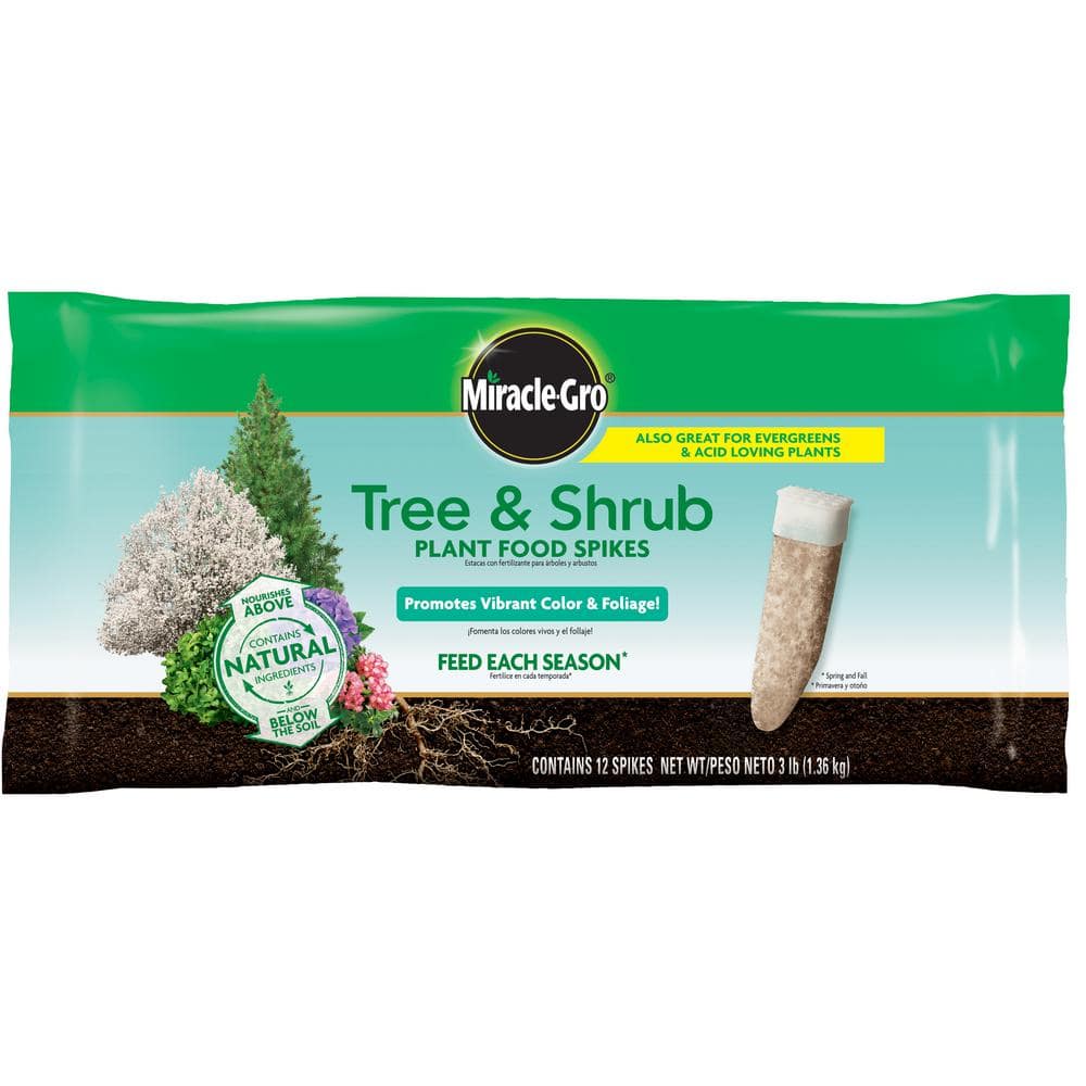 Miracle-Gro 3 lbs. Tree and Shrub Plant Food Spikes 485101205 - The Home  Depot