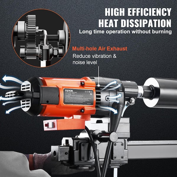 SVOPES Diamond Core Drilling Machine, 10 In., 750 RPM, 1-1/4in