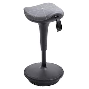 Grey 15 in. x 15 in. x 32.75 in. Nylon Wobble Adjustable Height Task Chair