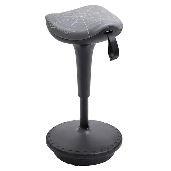 Vinsetto Grey 15 in. x 15 in. x 32.75 in. Nylon Wobble Adjustable Height Task Chair