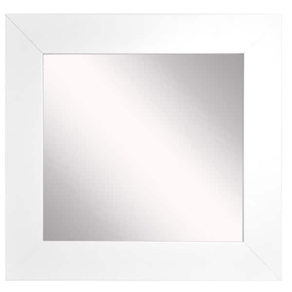 Unbranded 20 in. W x 20 in. H Framed Square Bathroom Vanity Mirror in White