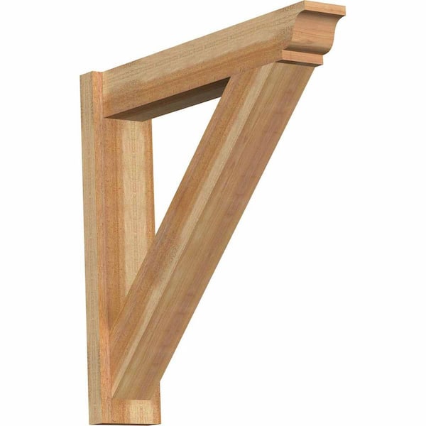 Ekena Millwork 6 in. x 30 in. x 30 in. Western Red Cedar Traditional Rough Sawn Outlooker