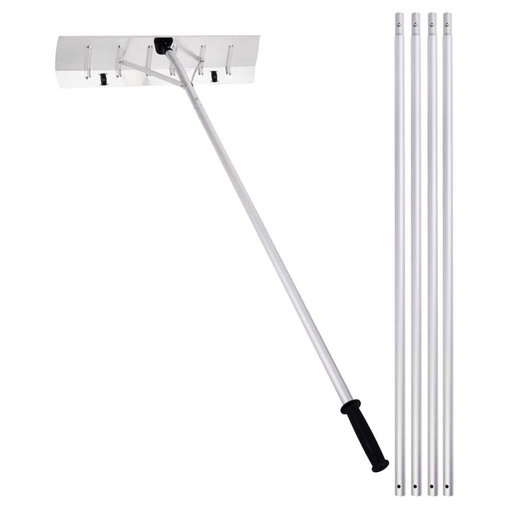Cottage Home Rake Misopily 4.78 ft.-19.88 ft. Aluminum Handle Roof Rake Aluminum Rake ...