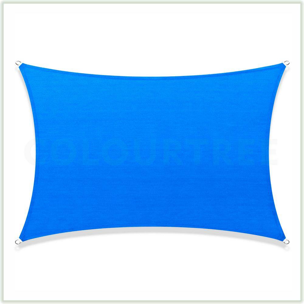 8 ft. x 16 ft. 190 GSM Blue Rectangle Sun Shade Sail Screen Canopy, Outdoor Patio and Pergola Cover price history on PriceWatchPro