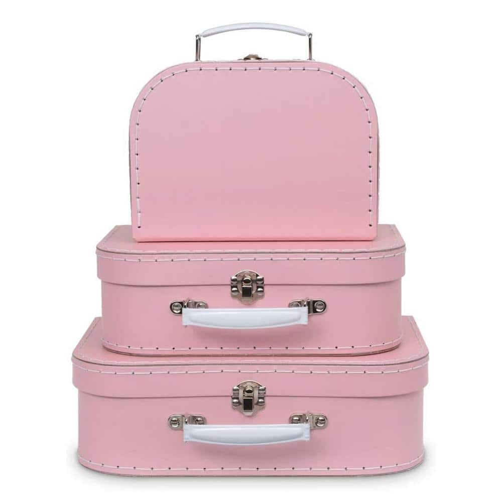 3 Decorative Storage Boxes Paperboard Vintage Suitcase Prop Cardboard Suitc