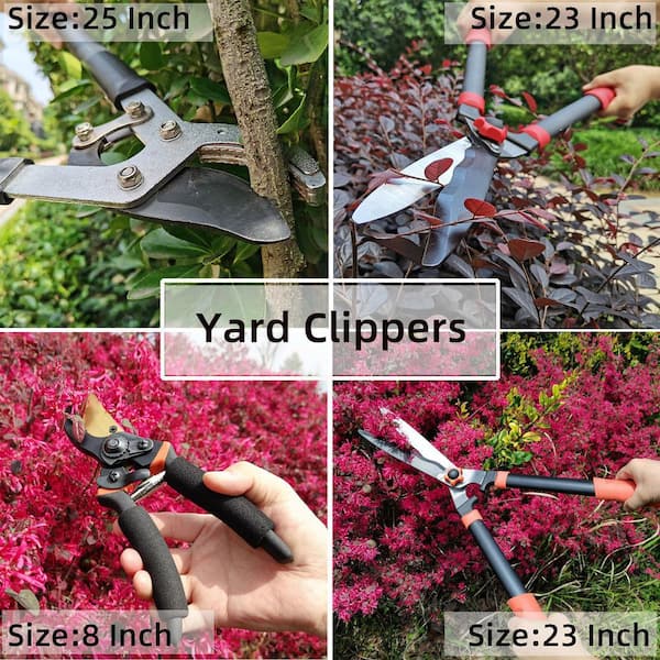 23 in. Steel Hedge Shears with 25 in. Loppers and 8 in. Pruning Shears