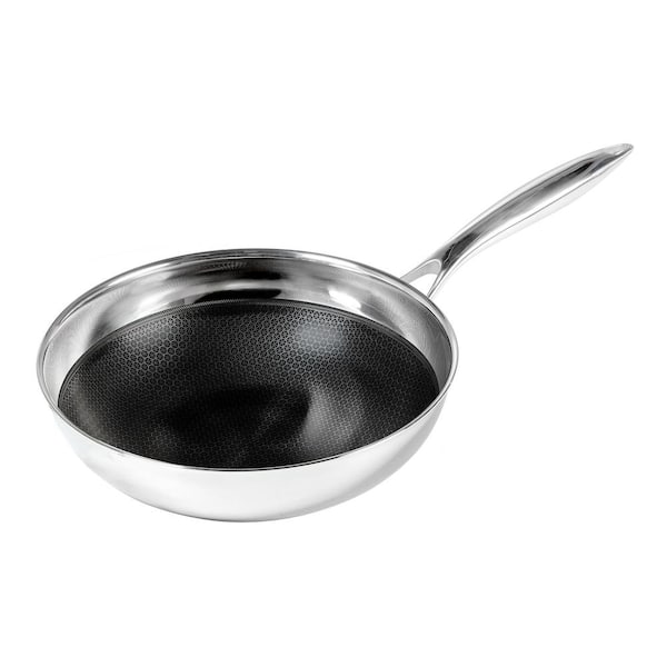 Black Cube 9.5 in. Hybrid Quick Release Chef's Pan in Stainless Steel