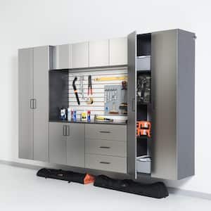 Astro Series Wood 1-Shelf Wall Mounted Garage Cabinet in Metallic Gray (32 in W x 28 in H x 20 in D)