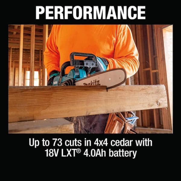 Makita LXT 14 in. 18V Lithium-Ion Brushless Battery Electric Chainsaw