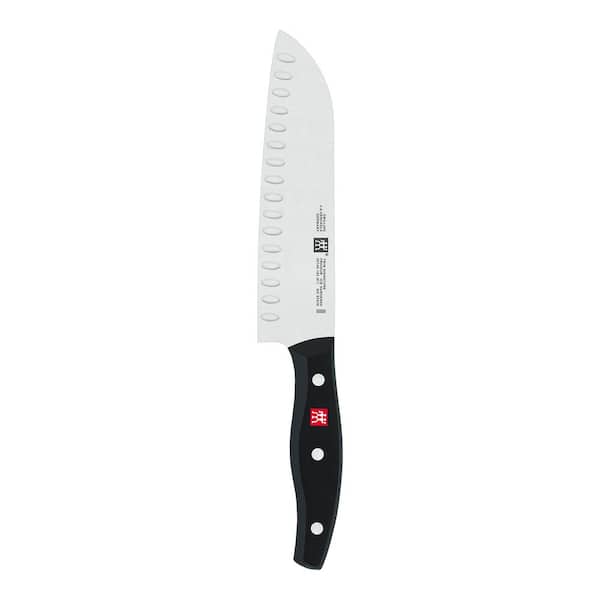 TWIN Signature 7 in Stainless Steel Full Tang Hollow Edge Santoku Knife