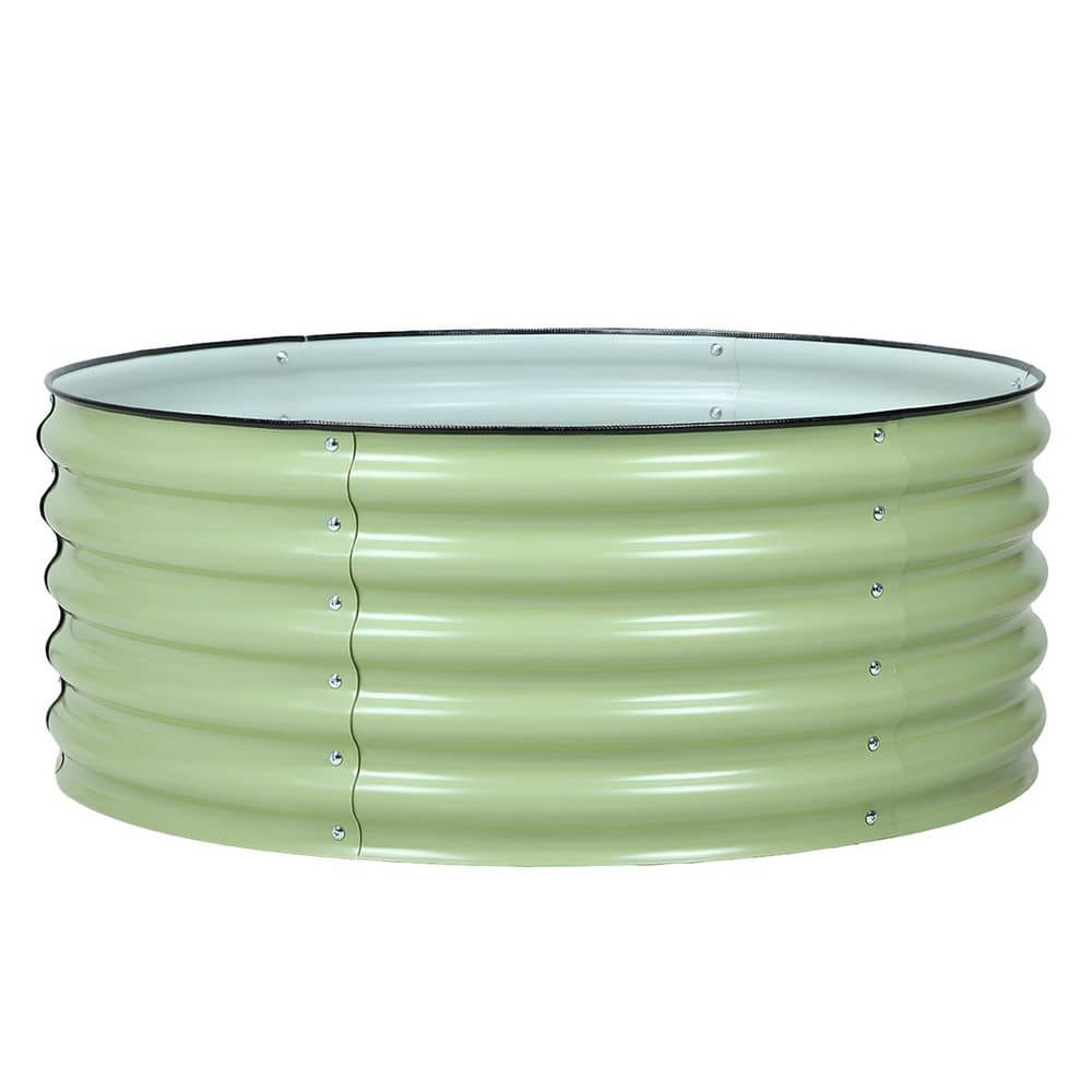 Green Metal Round Raised Garden Bed Modular Planter Box (42 in. L x 42 in. W x 17 in. H) price history on PriceWatchPro