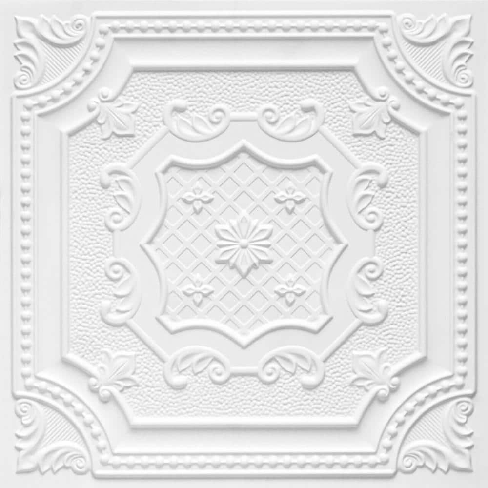 My Beautiful Damaris White Matte 2 ft. x 2 ft. PVC Faux Tin Glue Up or Lay In Ceiling Tile (40 sq.ft./Case) price history on PriceWatchPro