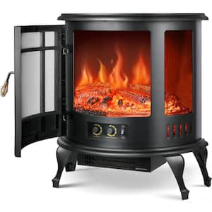 Electric Fireplace Stove 27 in., Freestanding Fireplace Heater with Adjustable 3D Flame Effect, Overheating Protection