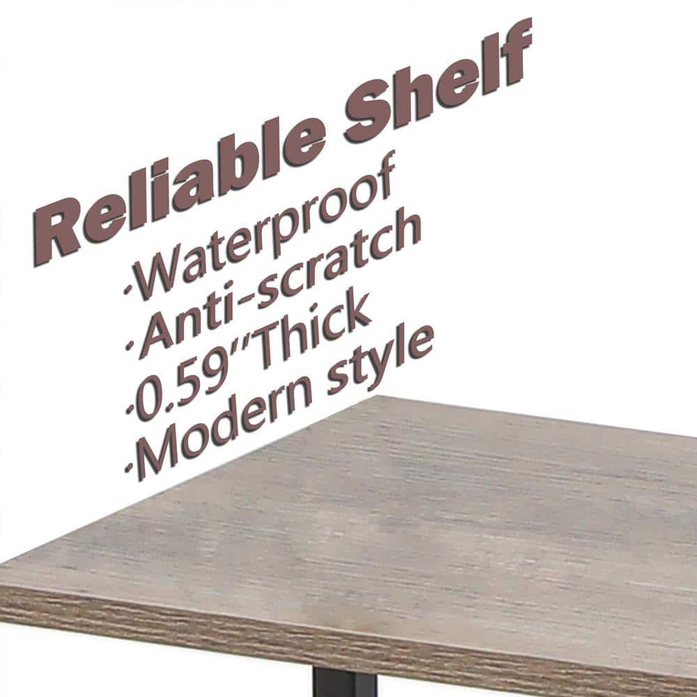 Black Metal and Wood 4-Shelf Ladder Bookcase