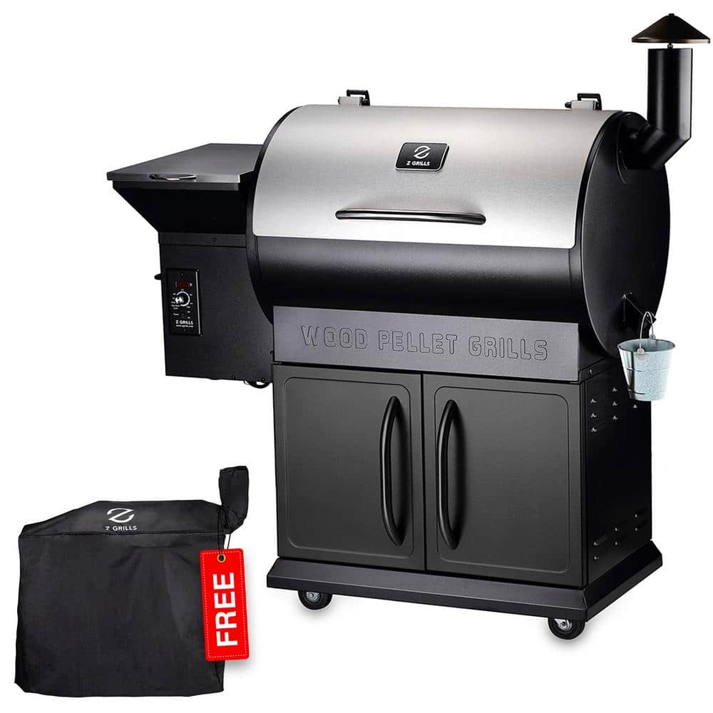 Z GRILLS 697 sq. in. Wood Pellet Grill and Smoker with cabinet