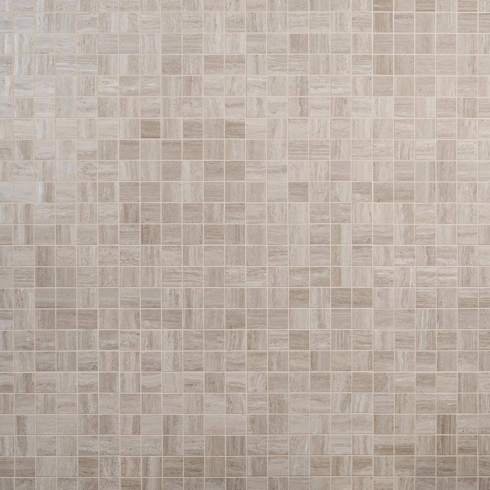 Taupe 12" x 12" Porcelain Matte Mosaic Tile Sheet