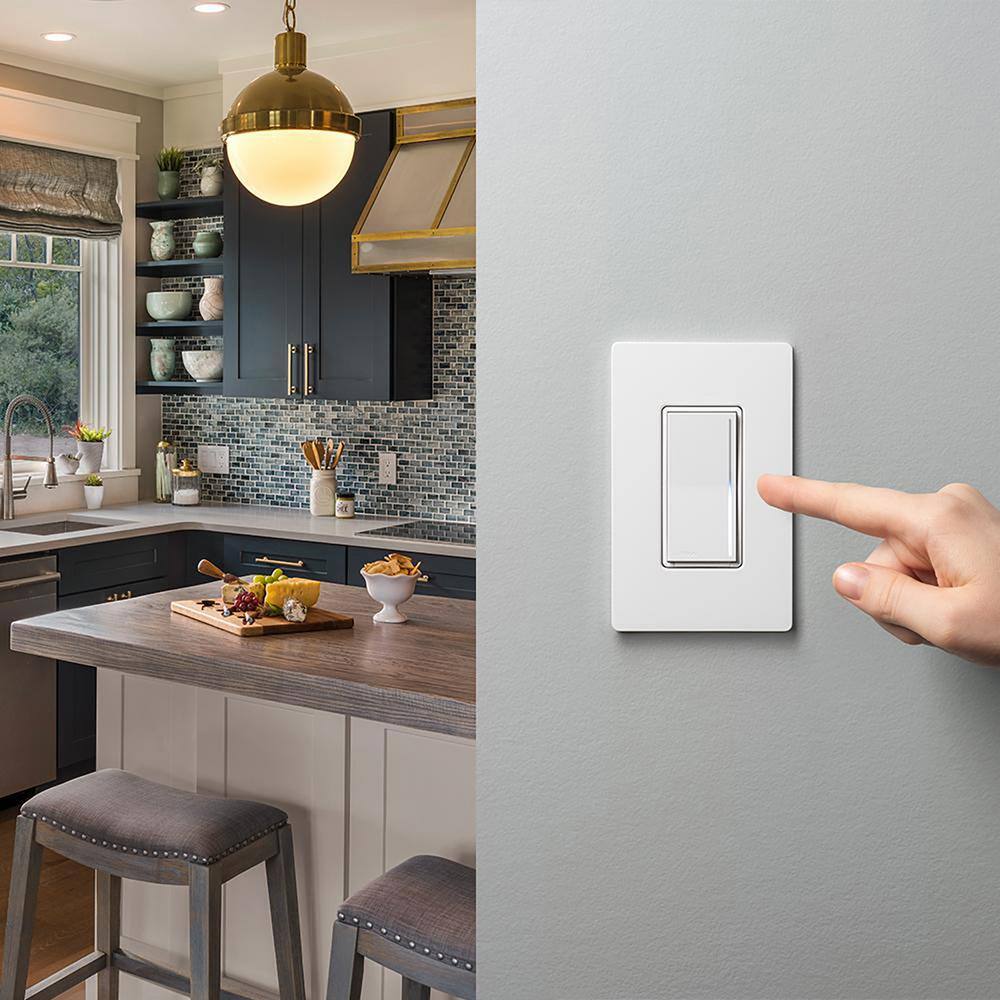 Lutron Black Gloss Touch Dimmer Switch for LED and Incandescent Bulbs