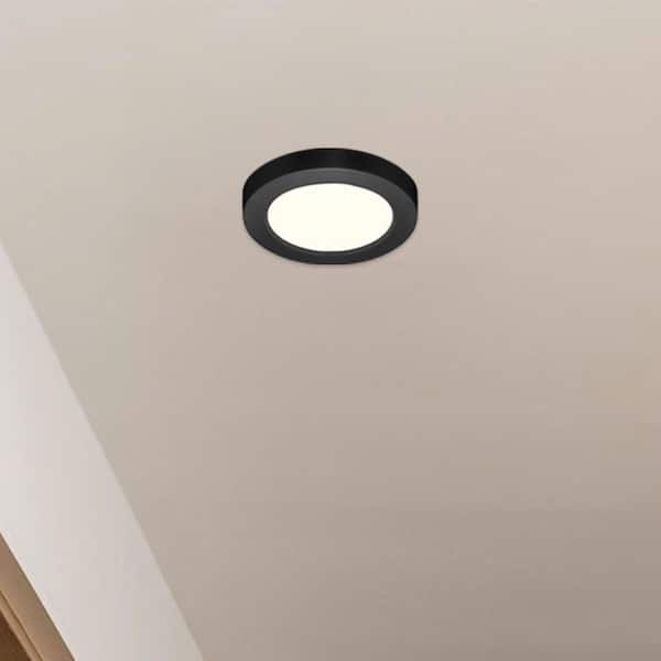Designers Fountain Designers Fountain 5 in. Contemporary Black Dimmable Integrated LED Flush Mount for Kitchens