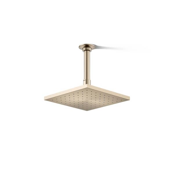 KOHLER 1-Spray Patterns 8 in. Single Ceiling Mount Rain Fixed Shower Head in Vibrant Brushed Bronze