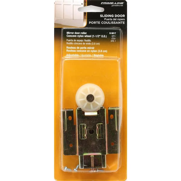 Prime-Line Steel, Mirrored Wardrobe Door Roller Assembly, Cox N