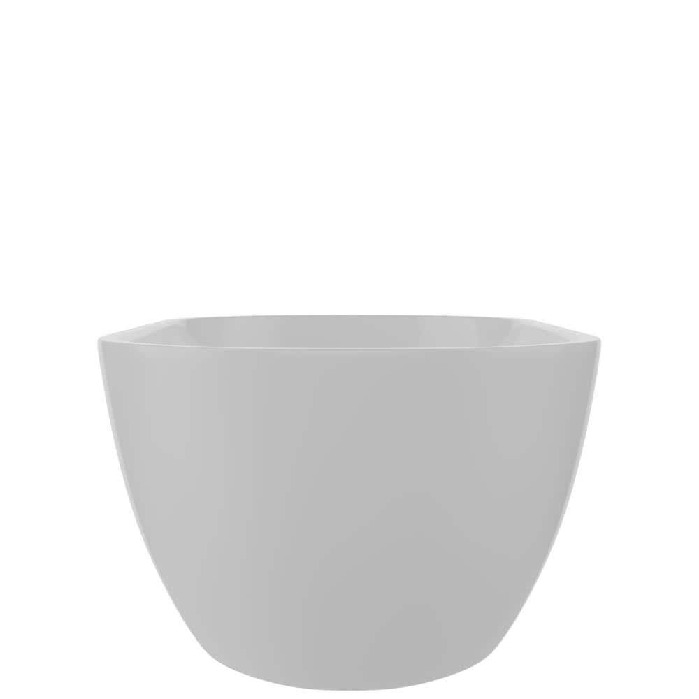 68.5'' White Resin Freestanding Oval Soaking Bathtub