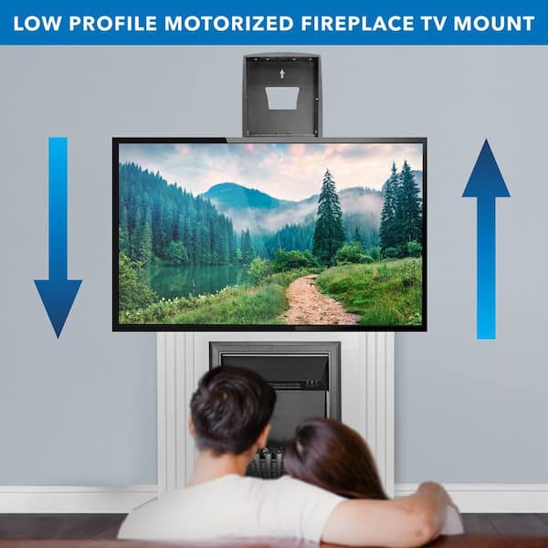 mount-it! Retractable Motorized Fireplace TV Wall Mount Height