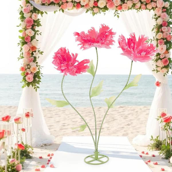 74.8 in. H Pink Indoor/Outdoor Artificial Flower Wedding Artificial Flower Decor
