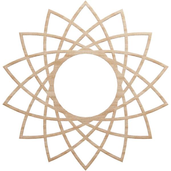 Ekena Millwork 0.25 in. x 8.5 in. x 22 in. Wood Medallion Moulding