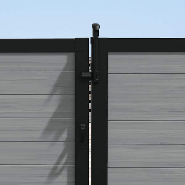 72 in. Matte Black End Surface Mount Post
