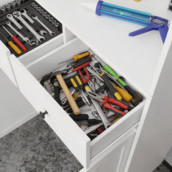 FUFU&GAGA White 74.2 in. Accent Cabinet Office Storage Cabinet