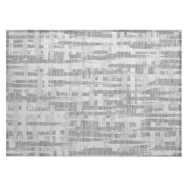 Chantille Machine Washable Indoor/Outdoor Abstract ACN1849 Gray 2 ft. x 3 ft. Accent Rug