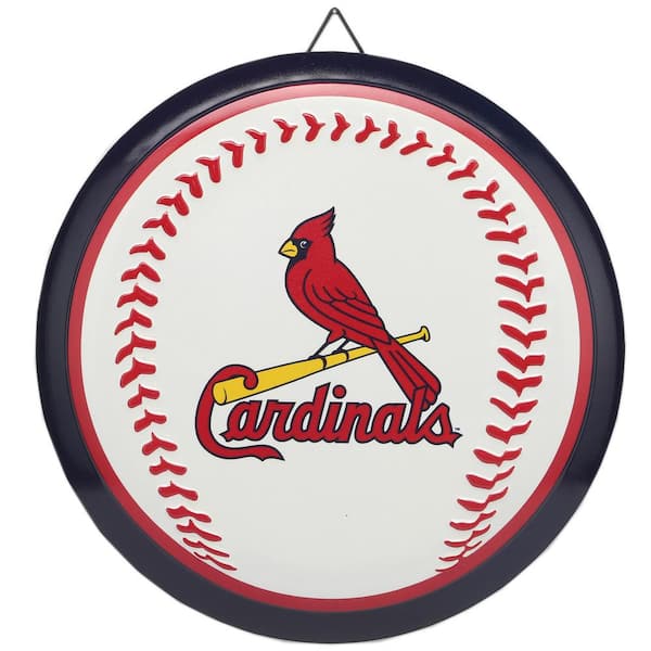 Open Road Brands St. Louis Cardinals Round Baseball Metal Sign
