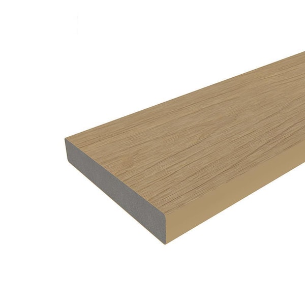 NewTechWood UltraShield Naturale Cortes 1 in. x 6 in. x 1 ft. Australian Red Cedar Solid Composite Decking Board Sample