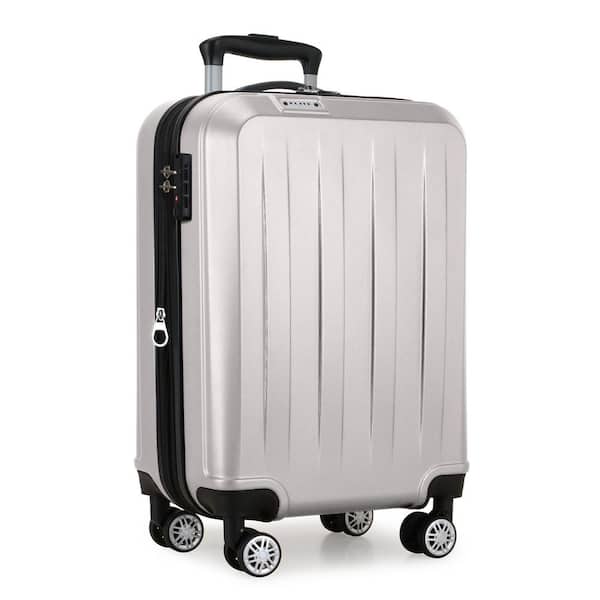 Elite Luggage Elite Dori Expandable Carry-On Spinner Luggage, Silver