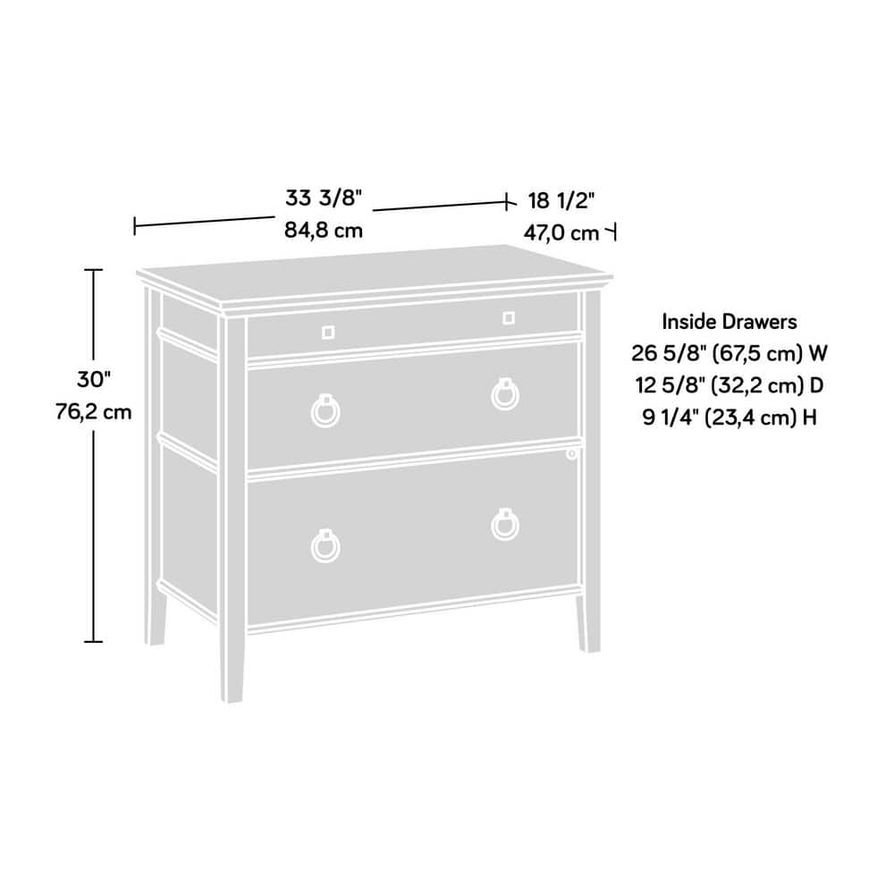Cascade Oak 2-Drawer Lockable Lateral File Cabinet