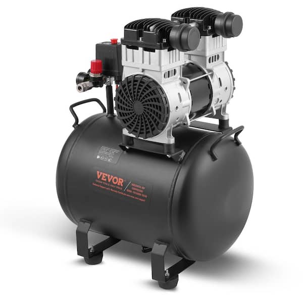 Air Compressor, 10 Gal. Steel Tank, 2 HP 5.3 CFM at 90 PSI Oil Free Air Compressor and Max 125 PSI Pressure