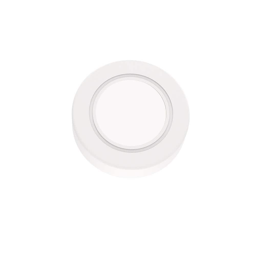 5-Light White LED Puck Light Kit with Plug-In