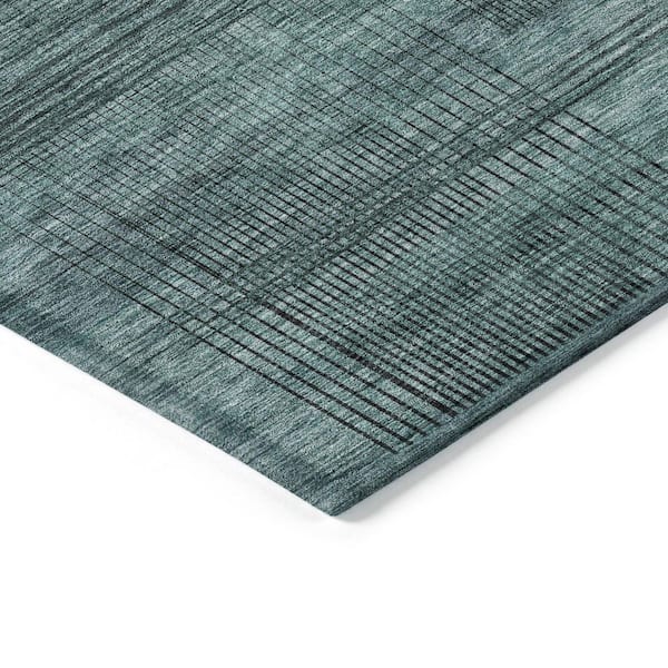 Chantille Machine Washable Indoor/Outdoor Abstract ACN820 Teal 2 ft. 6 in. x 3 ft. 10 in. Area Rug