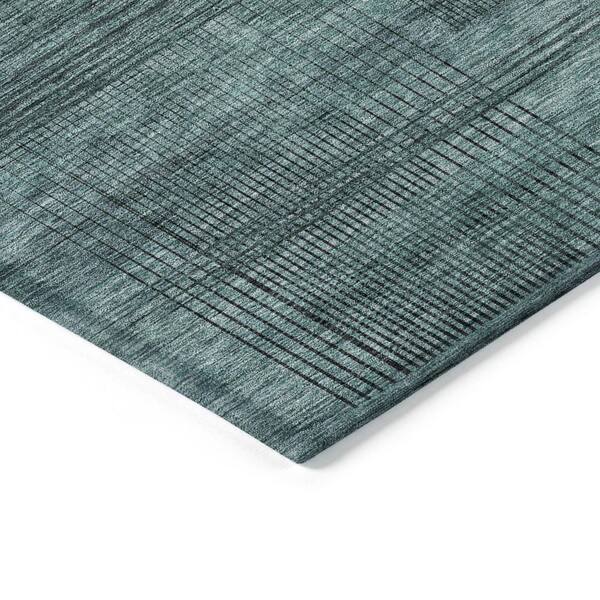 Chantille Machine Washable Indoor/Outdoor Abstract ACN820 Teal 9 ft. x 12 ft. Area Rug