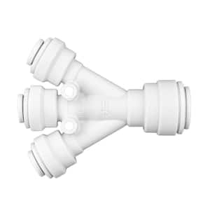 3/8 in. x 1/4 in. Push-to-Connect Three Way Divider Fitting (10-Pack)
