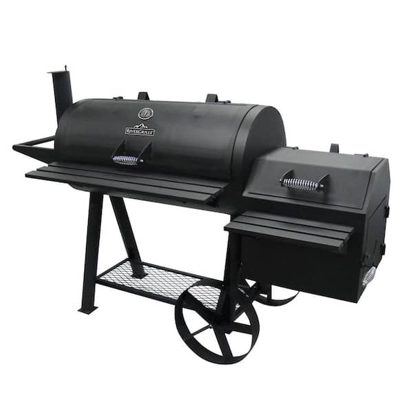 RiverGrille Farmer's Charcoal Grill and Off-Set Smoker