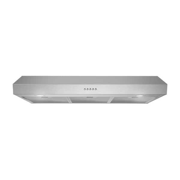 36 in. Poncarale 165 CFM Ducted Under Cabinet Range Hood in Stainless Steel,Mesh Filters,Push Button Control, LED Lights