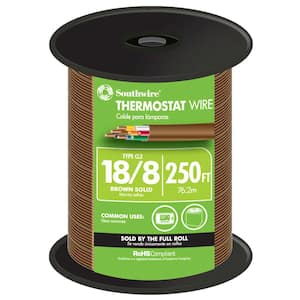 250 ft. 18/8 Brown Solid CU CL2 Thermostat Wire